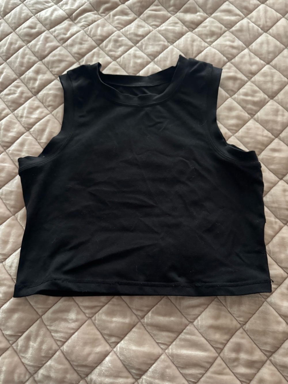 ACTA Women's Black Cropped Tank Top